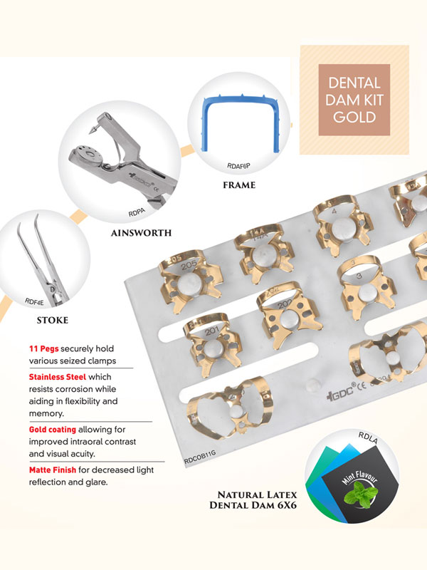 GDC Dental Rubber Dam Kit GOLD